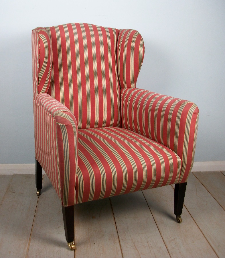 Edwardian Wing Back Bergere Armchair